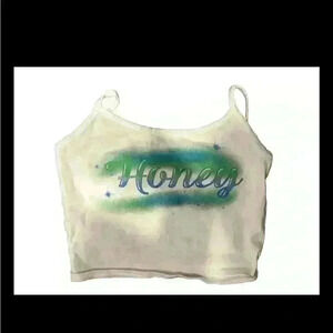 Forever 21 Y2K Style Air Brush Graphic Honey Tank